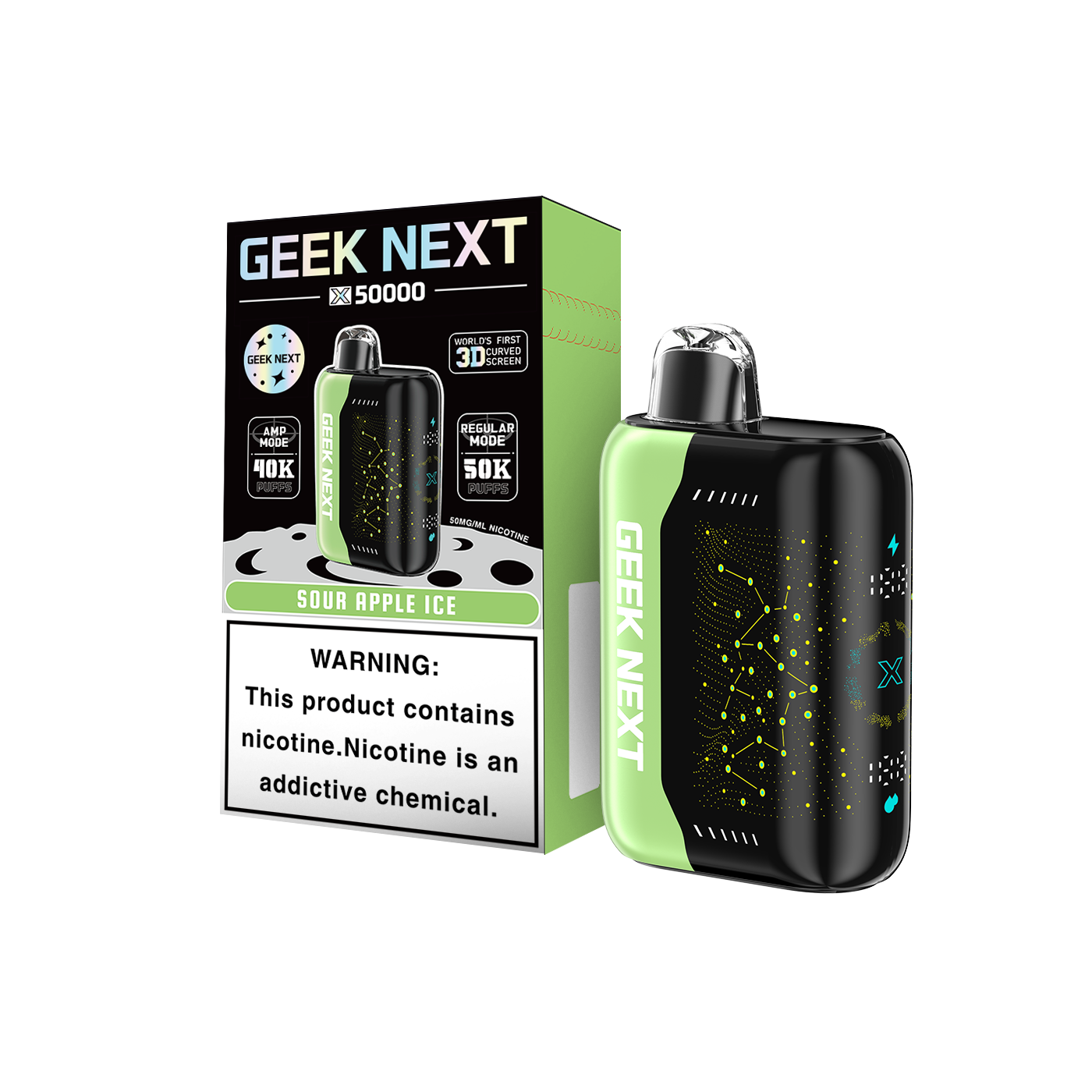 GEEK NEXT X50000 50K|SOUR APPLE ICE 50K|6917673165773| Pack of 5