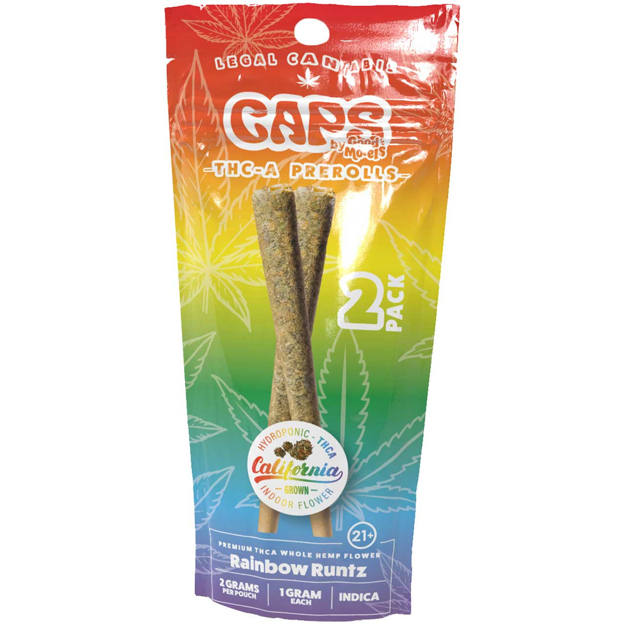 CAPS INDOOR PREROLLS RAINBOW RUNTZ 1GM|700433943065|Pack Of|10