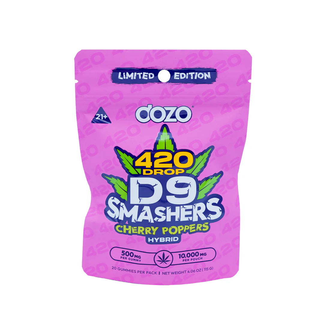 DOZO D9 SMASHERS CHERRY POPPERS HYBRID GUMY 10000MG|769293884925|Pack Of|25