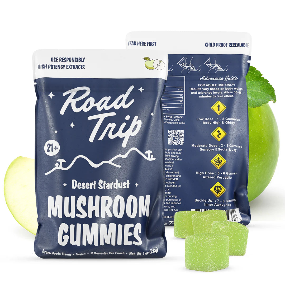 ROAD TRIP MUSHROOM GUMY GREEN APPLE 28GM