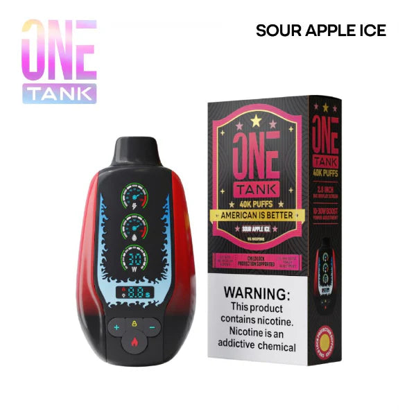 ONE TANK 40K|ONE TANK SOUR APPLE ICE 40K|850077376306|Pack of 5