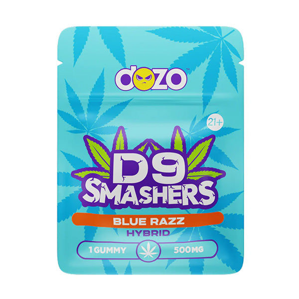 DOZO D9 SMASHERS GUMY BLUE RAZZ HYBRID 500MG|796520183056|Pack Of|25