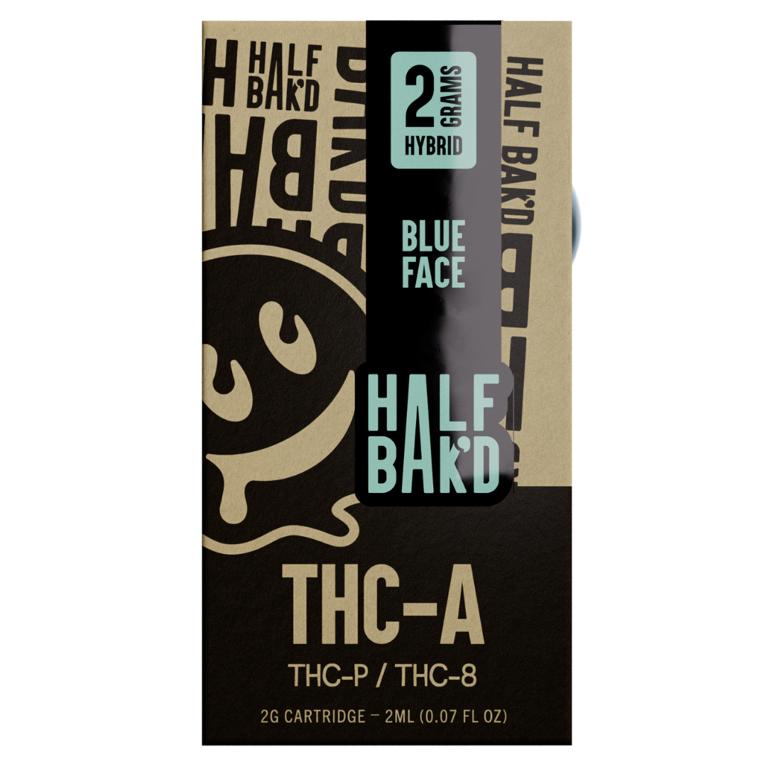HALF BAKD THCA CARTRIDGE BLUE FACE 2GM|850046357664|Pack Of|5