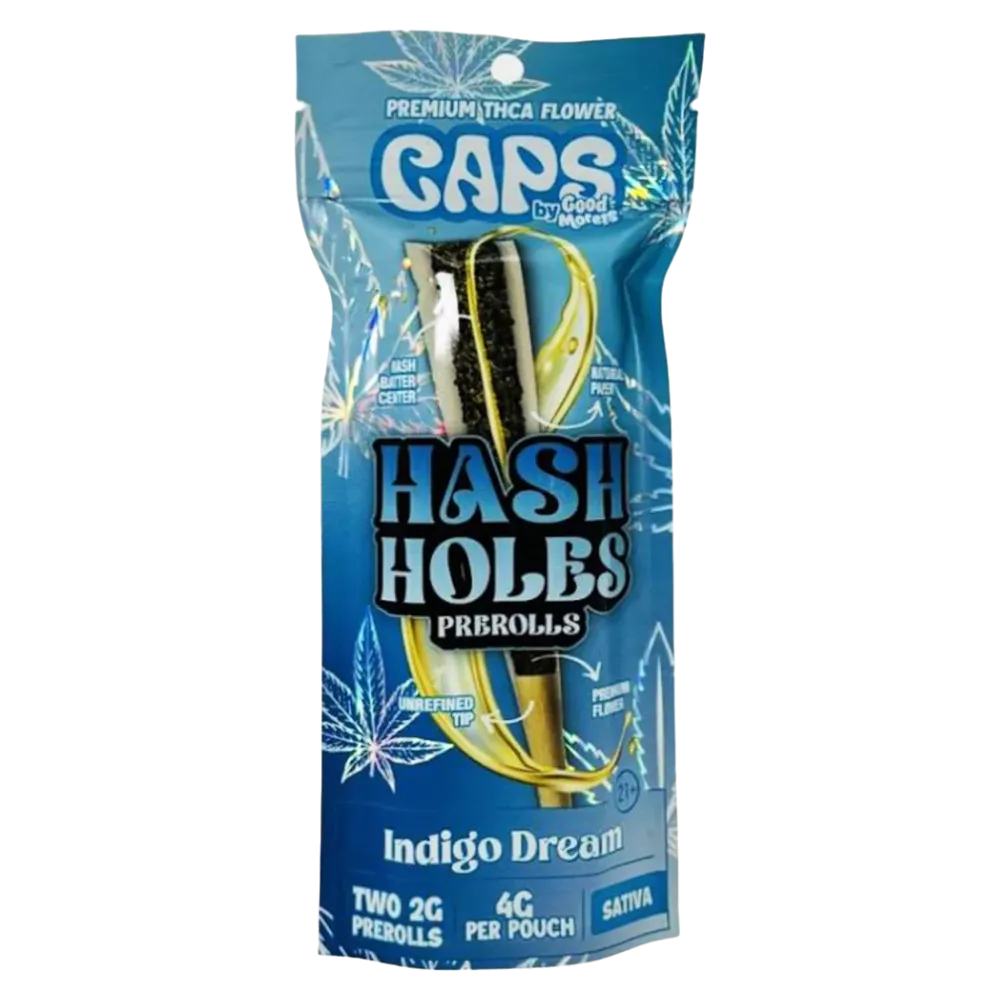 CAPS HASH PREROLLS INDIGO DREAM SATIVA 4G|700433943485|Pack Of|10