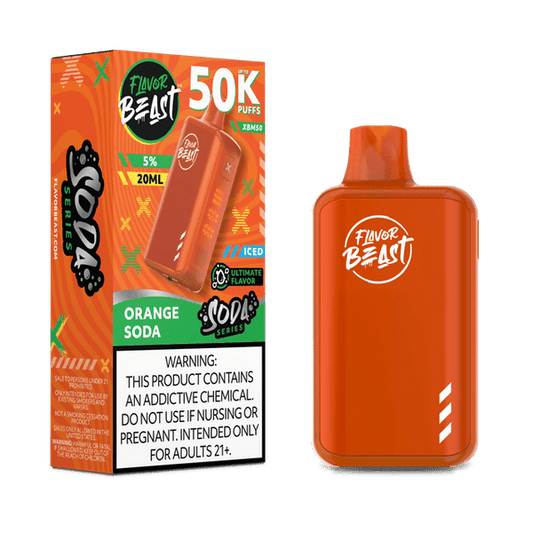 FLAVOR BEAST 50K|FLAVOR BEAST XBM50 ORANGE SODA 50K|827152235902