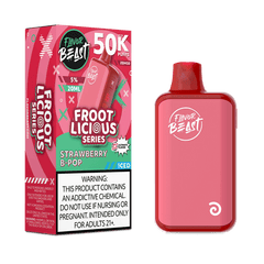 FLAVOR BEAST 50K|FLAVOR BEAST XBM50 STRAWBERRY RAZZ B POP 50K|827152235995