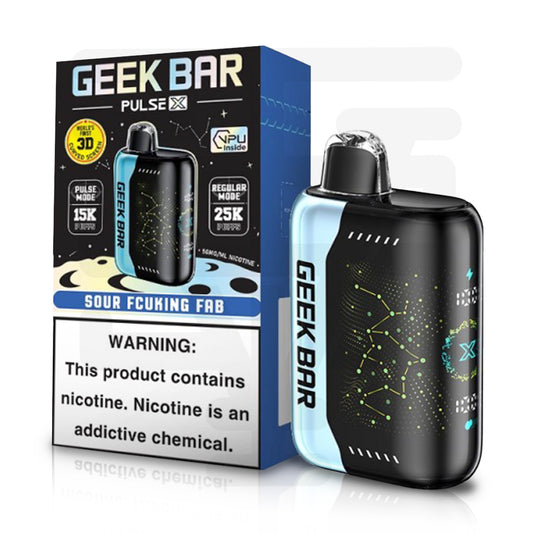 GEEK BAR PULSE X SOUR FCUKING FAB 25K|810125438349|Pack Of|5