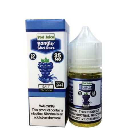 POD JUICE SALT BANGIN BLUE RAZZ 35MG 30ML