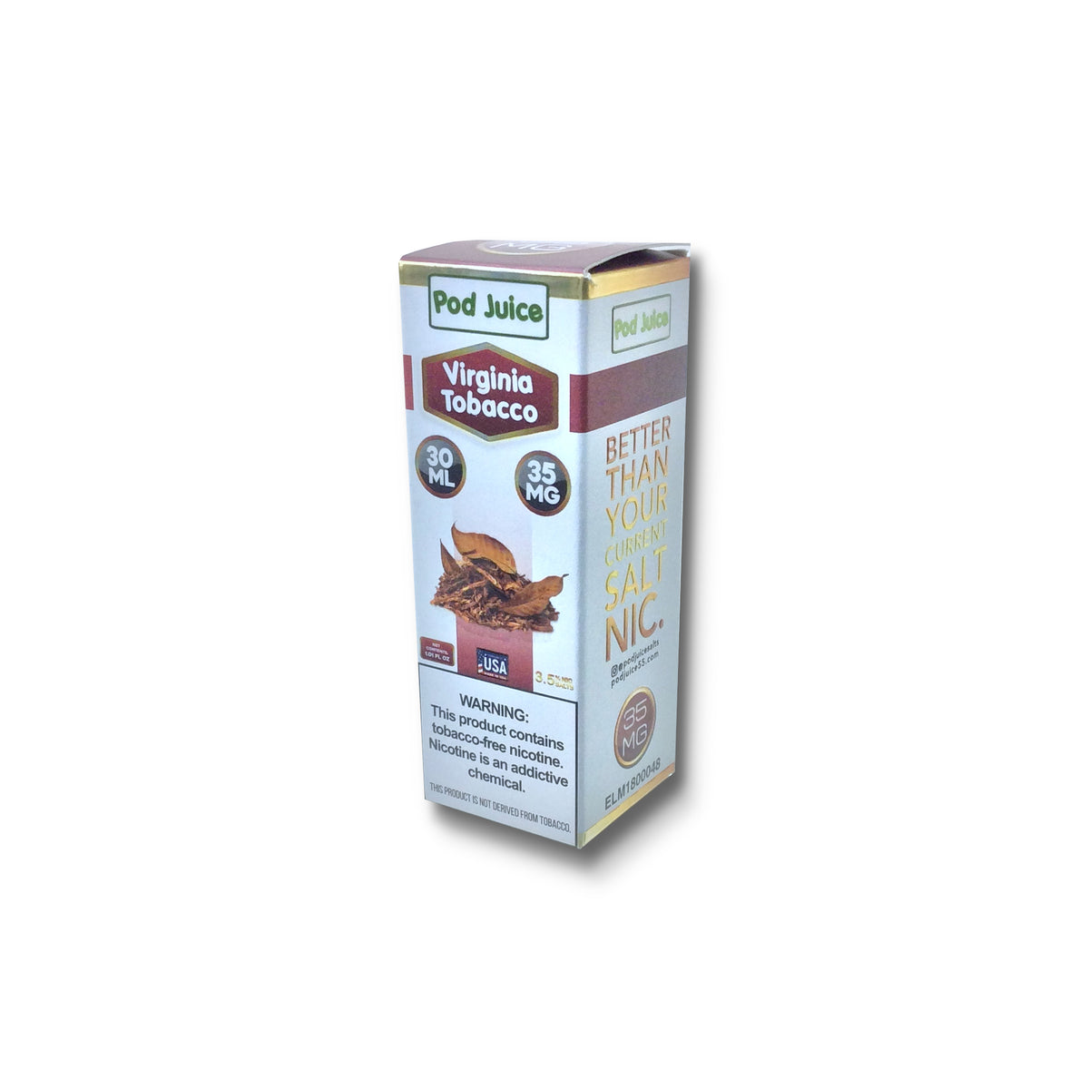 POD JUICE SALT VIRGINIA TOBACCO 35MG 30ML
