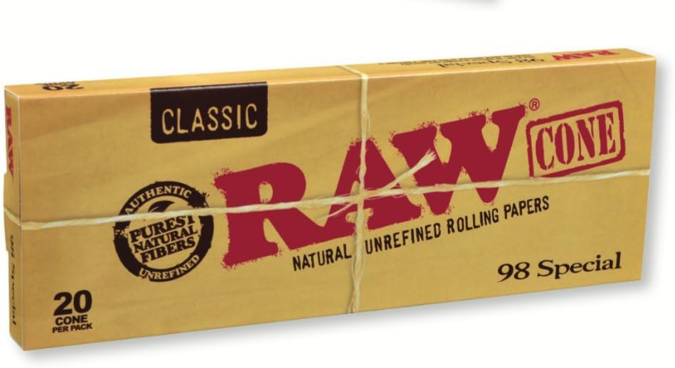 RAW CLASSIC 98 SPECIAL PRE ROLLED CONES 20PK 12CT BOX
