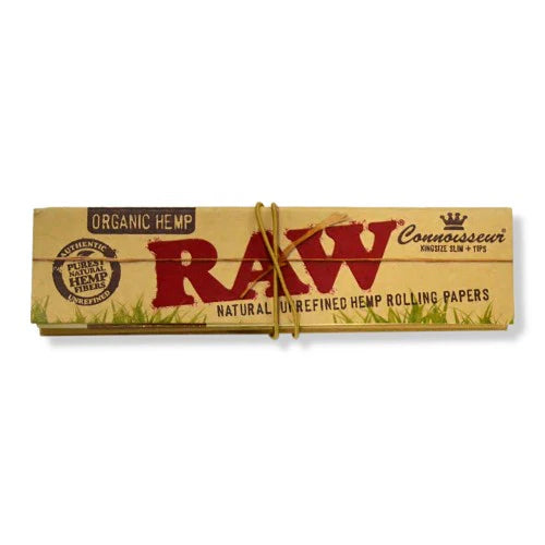 RAW ORGANIC KING SIZE SLIM TIPS CONNOISSEUR 32PK