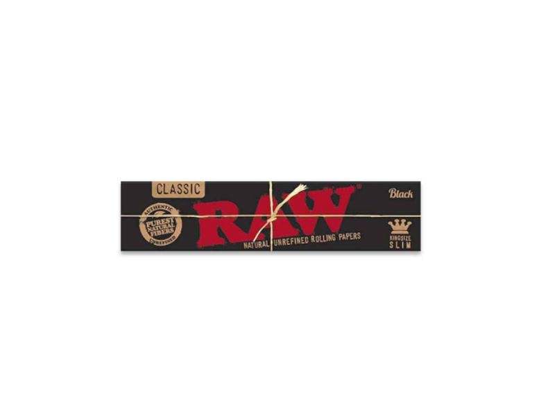 RAW CONNOISSEUR CLASSIC BLACK KING SIZE SLIM TIPS 24CT BOX