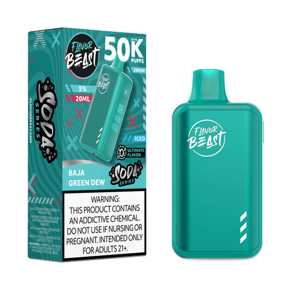 FLAVOR BEAST 50K|FLAVOR BEAST XBM50 BAJA GREEN DEW 50K|827152235957