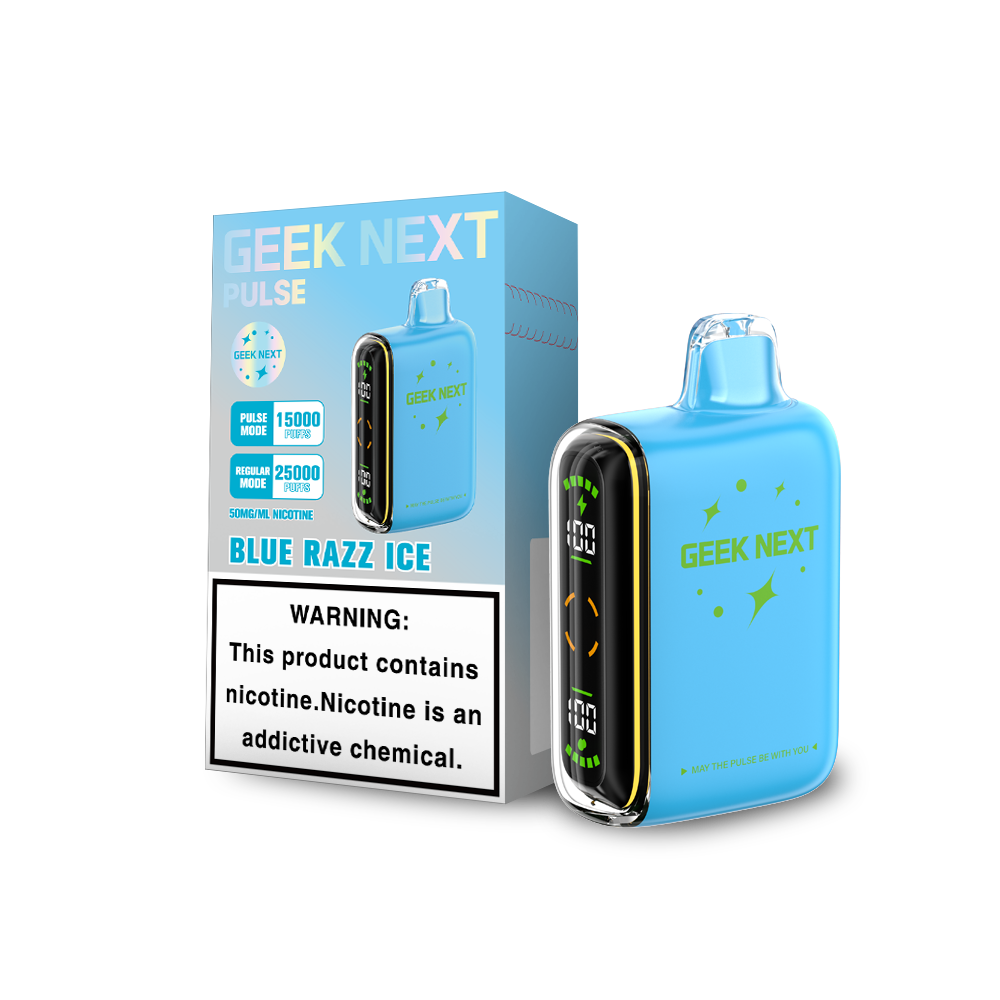 GEEK NEXT PULSE 25K|GEEK NEXT PULSE BLUE RAZZ ICE 25K|6917673166701|Pack of 5