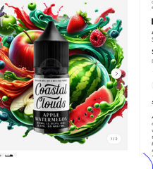 COASTAL CLOUDS APPLE WTRMLN 30ML 35MG