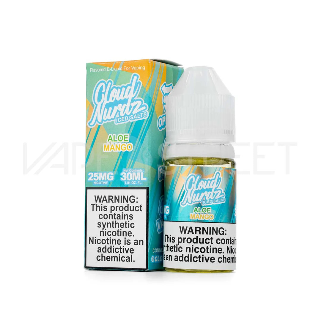 CLOUD NURDZ TFN NIC SALT ELIQUID 30ML ICED ALOE MANGO 25MG