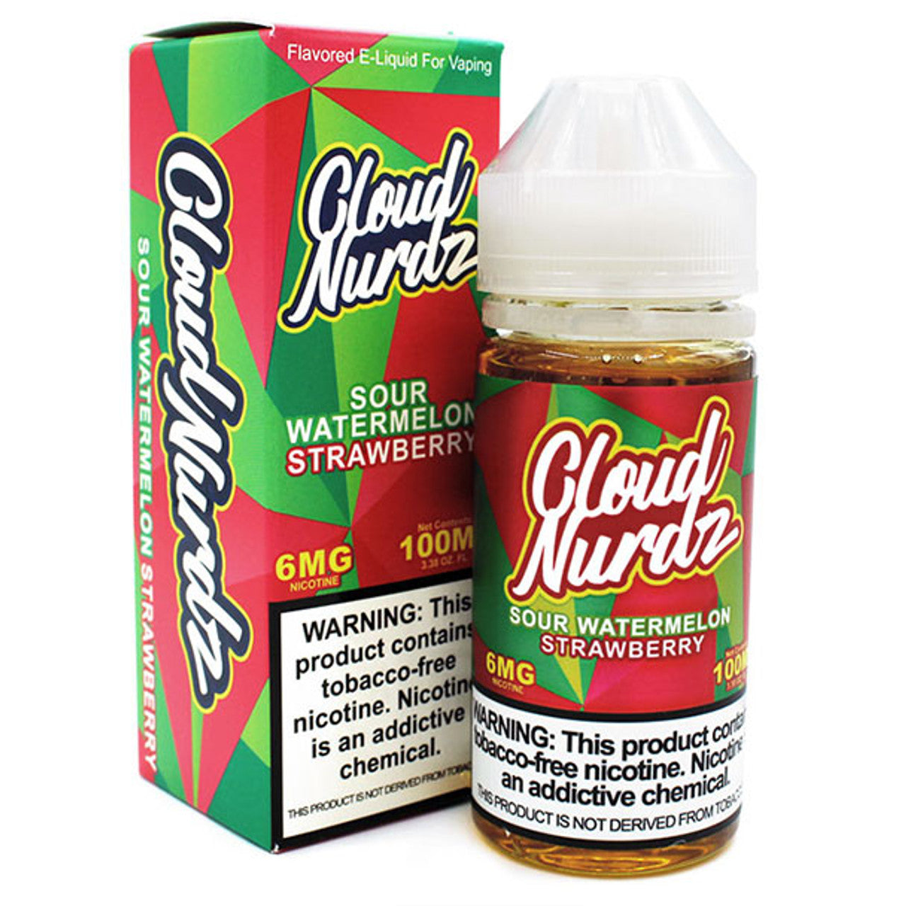 CLOUD NURDZ SOUR WATERMELON STRAWBERRY 6MG 100ML