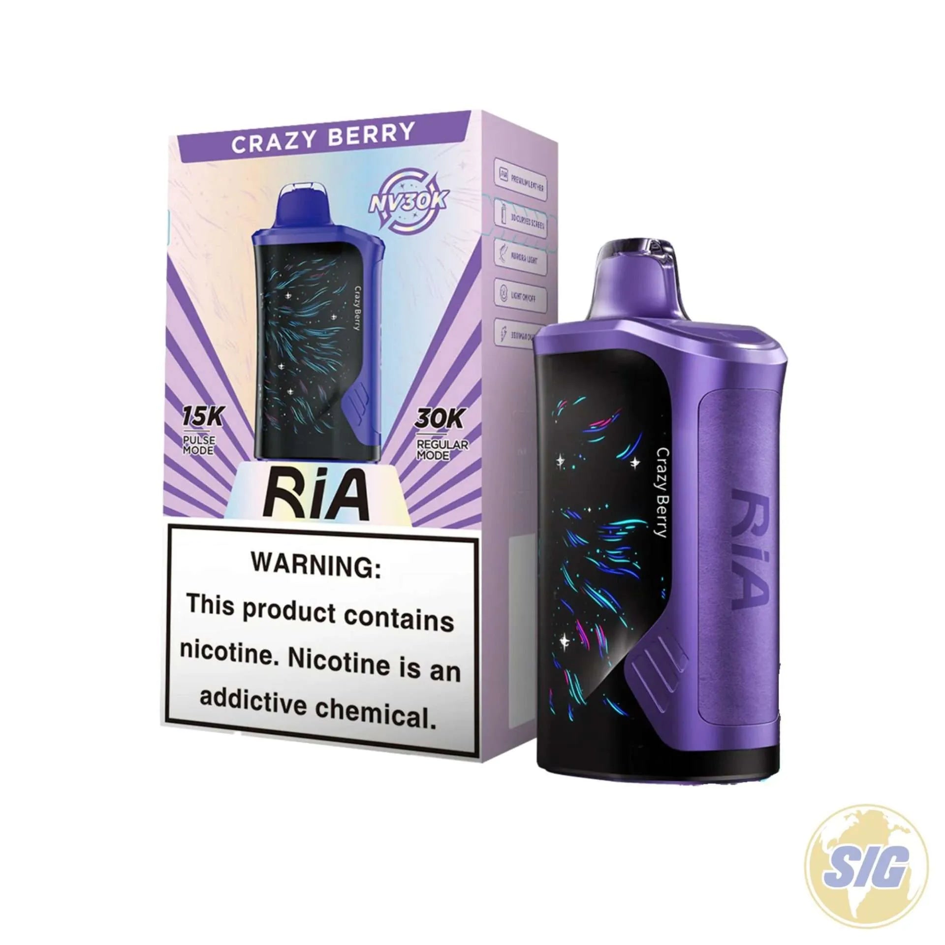 RIA NV CRAZY BERRY 30K|810186630065|Pack Of|5