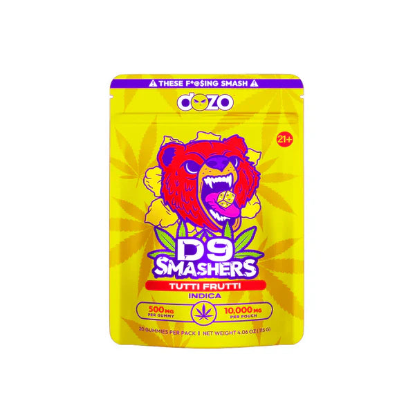DOZO D9 SMASHERS GUMY TUTTI FRUTTI INDICA 10000MG|745978288622|Pack Of|5