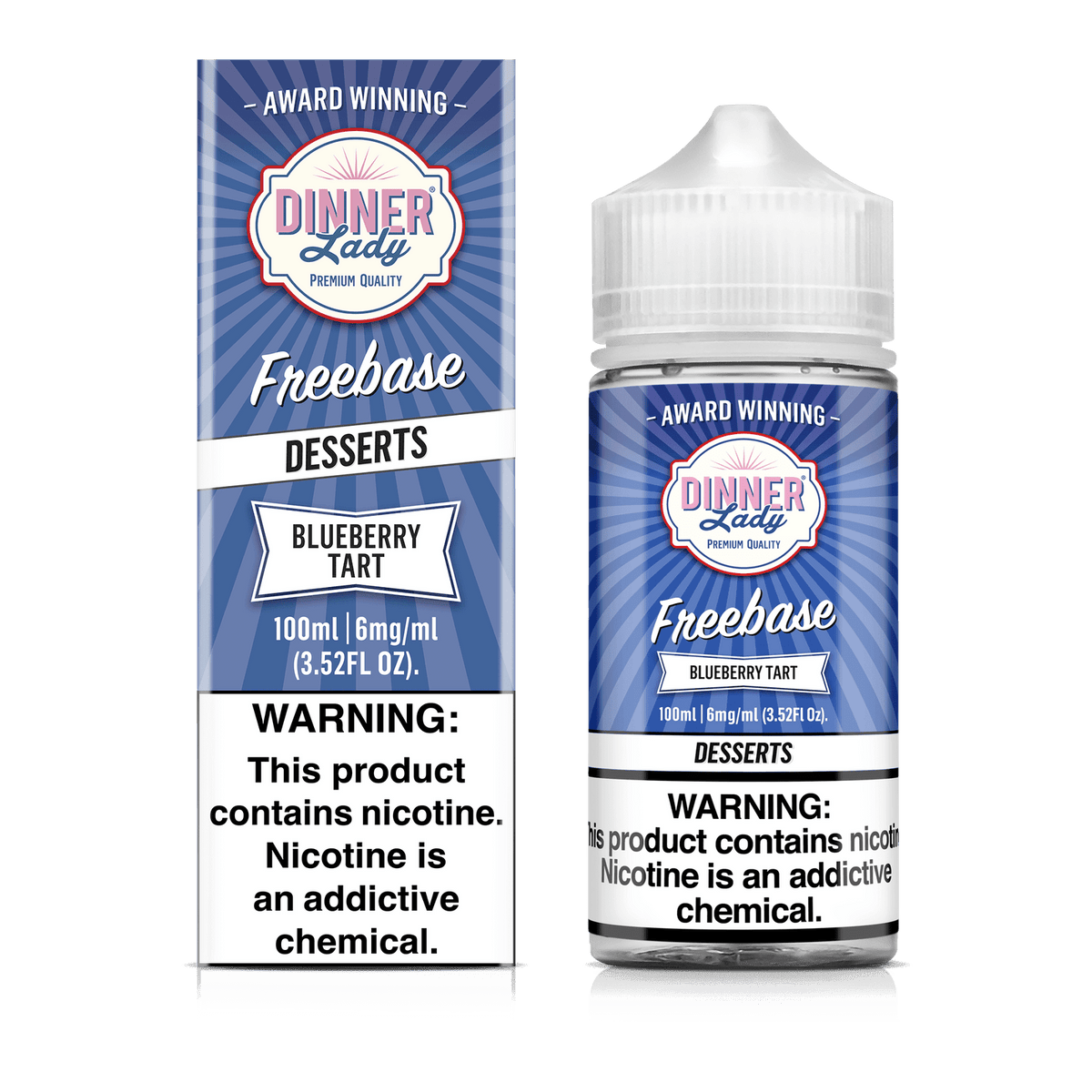 DINNER LADY FREEBASE BLUEBERRY TART 6MG 100ML