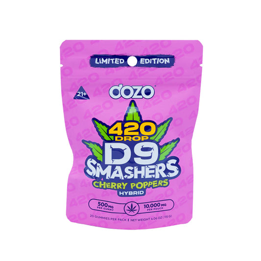 DOZO D9 SMASHERS CHERRY POPPERS HYBRID GUMY 10000MG|769293884925|Pack Of|25