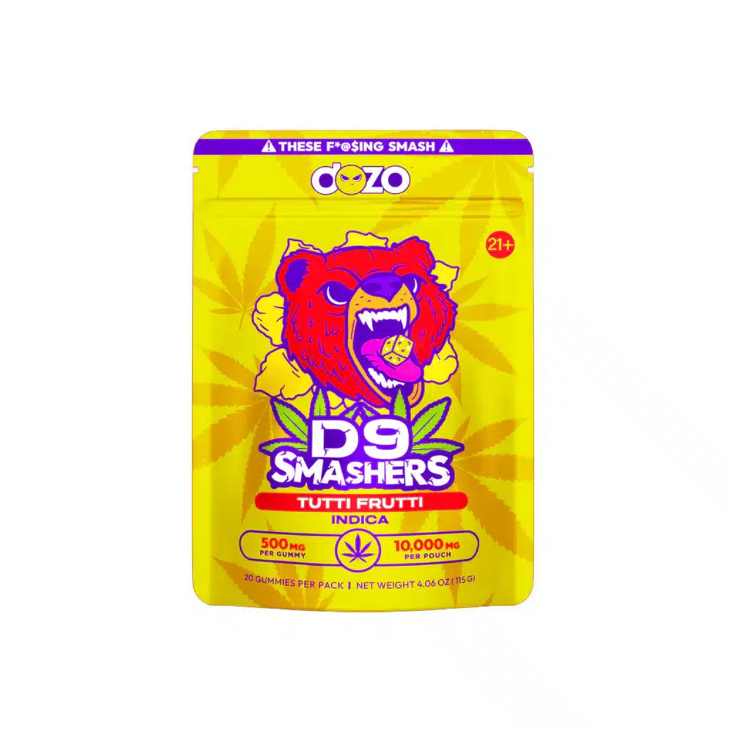 DOZO D9 SMASHERS GUMY TUTTI FRUTTI INDICA 500MG|796520183063|Pack Of|5