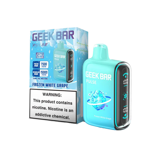 GEEK BAR PULSE FROZEN WHITE GRAPE 15K|810125439162|Pack Of|5