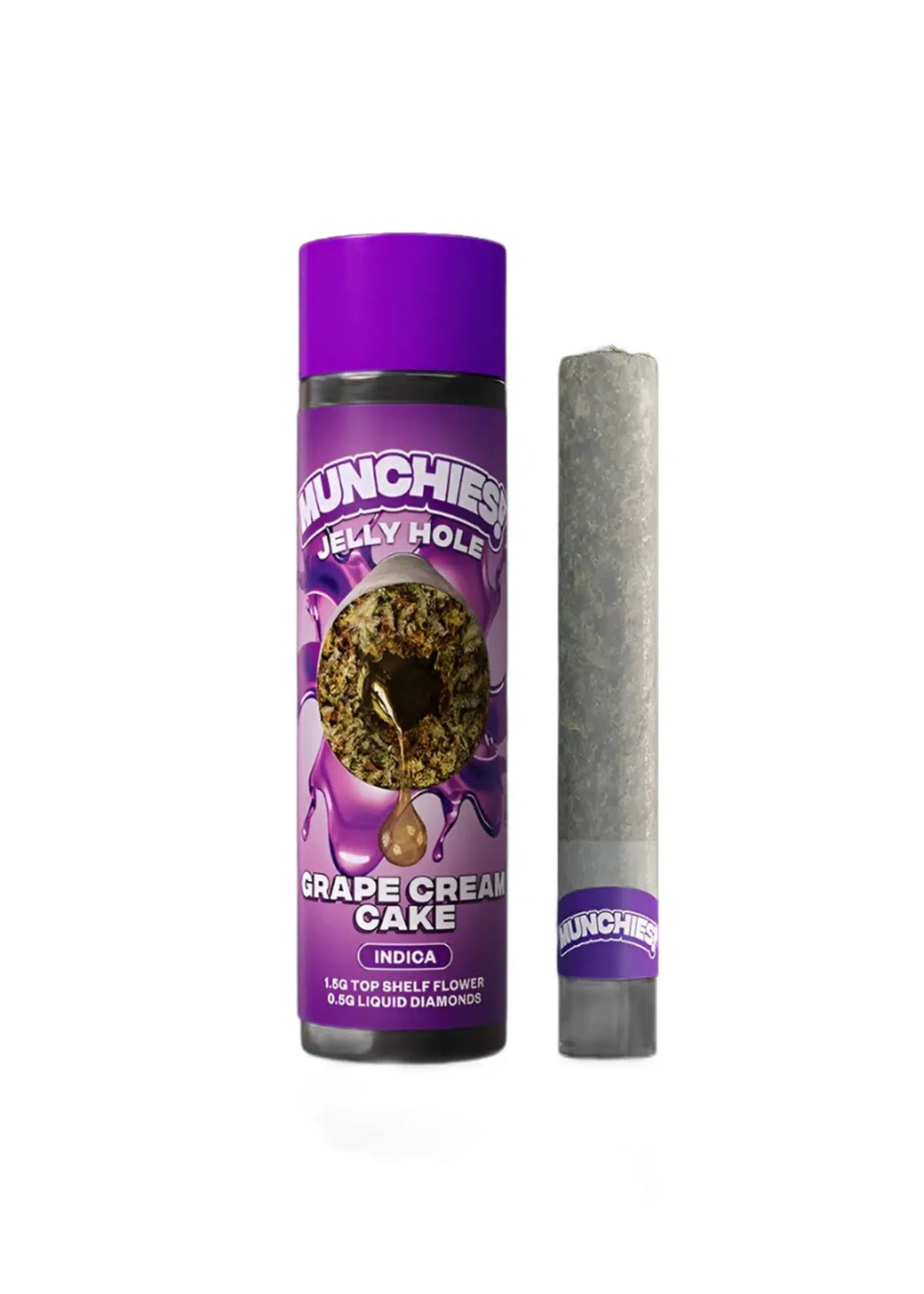 MUNCHIES JELLY HOLE PROLL GRAP CREAM CAKE IND 2G|435761883942|Pack Of|10