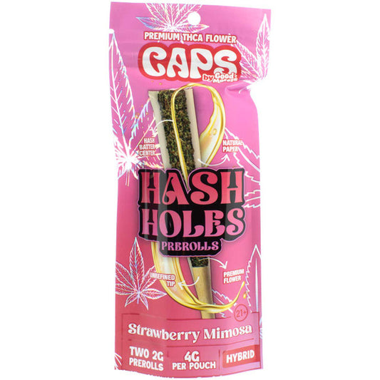 CAPS HASH PREROLLS STRAWBERRY MIMOSA HYBRID 4G|700433944444|Pack Of|10