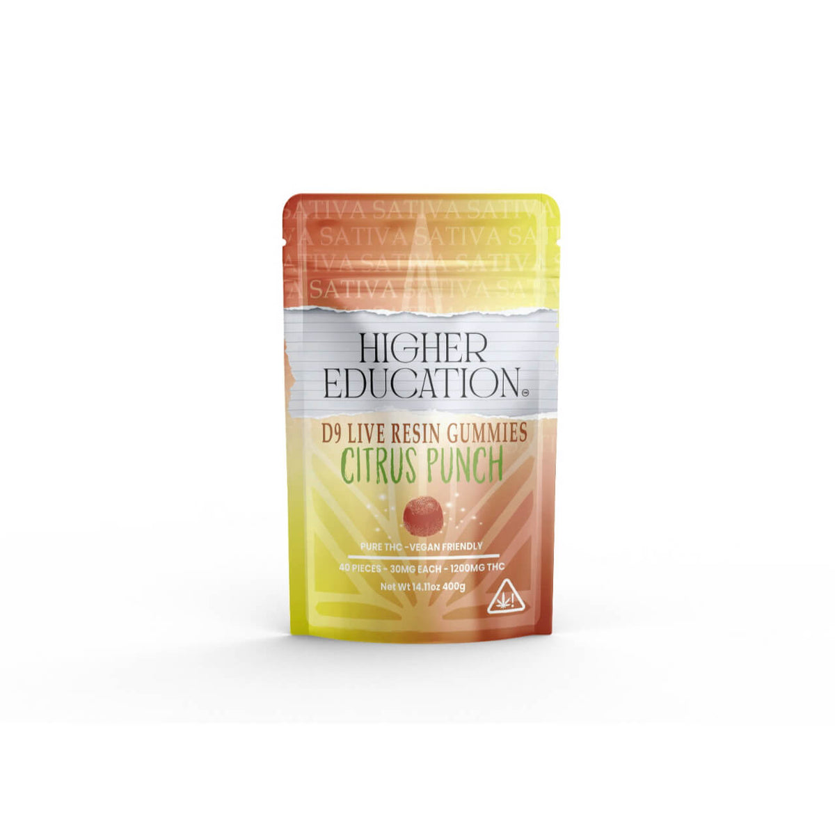 HIGHER EDUCATION D9 LR THC GUMY CITRUS PUNCH 30MG