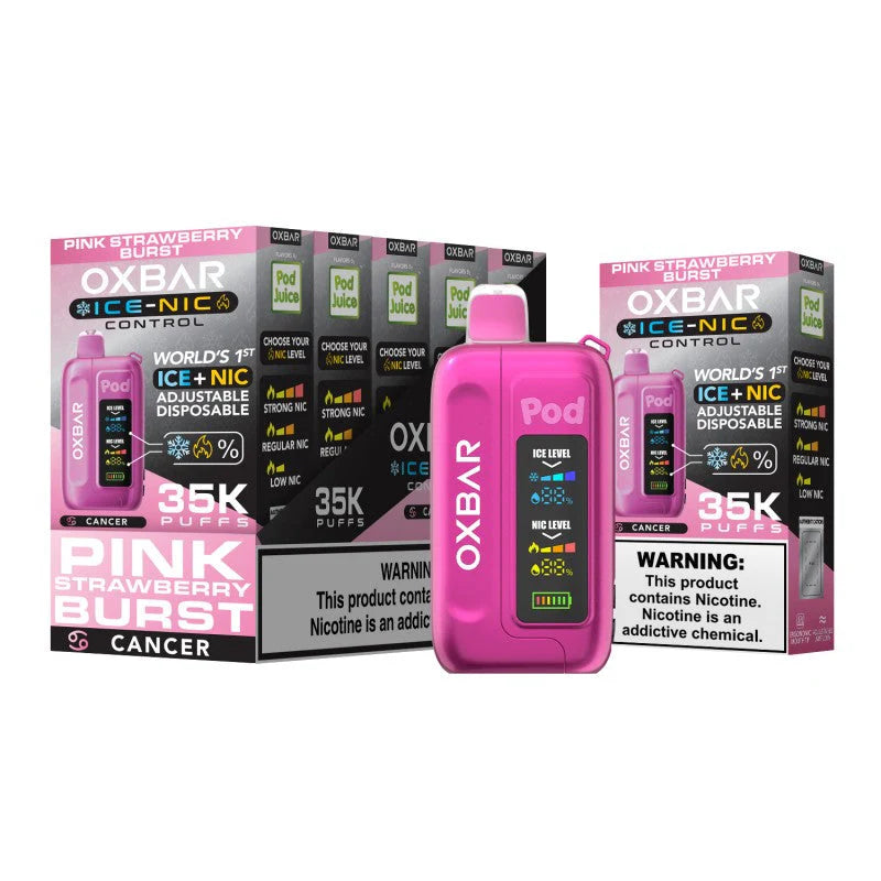 OXBAR PINK STRWBERY BURST ICE NIC 35K|831350001085|Pack Of|5