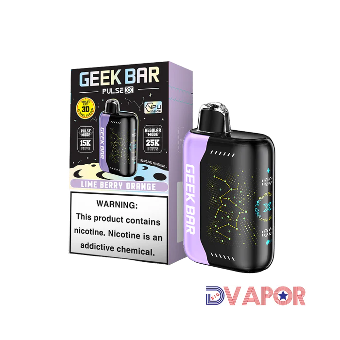 GEEK BAR PULSE X LIME BERRY ORANGE 25K|810125438240|Pack Of|5