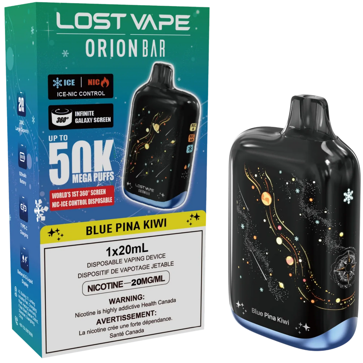ORION BAR BLUE PINA KIWI 50K
