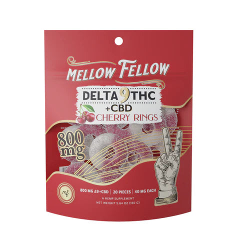 MELLOW FELLOW D9 CBD CHERRY RINGS 800MG|810121200797|Pack Of|1