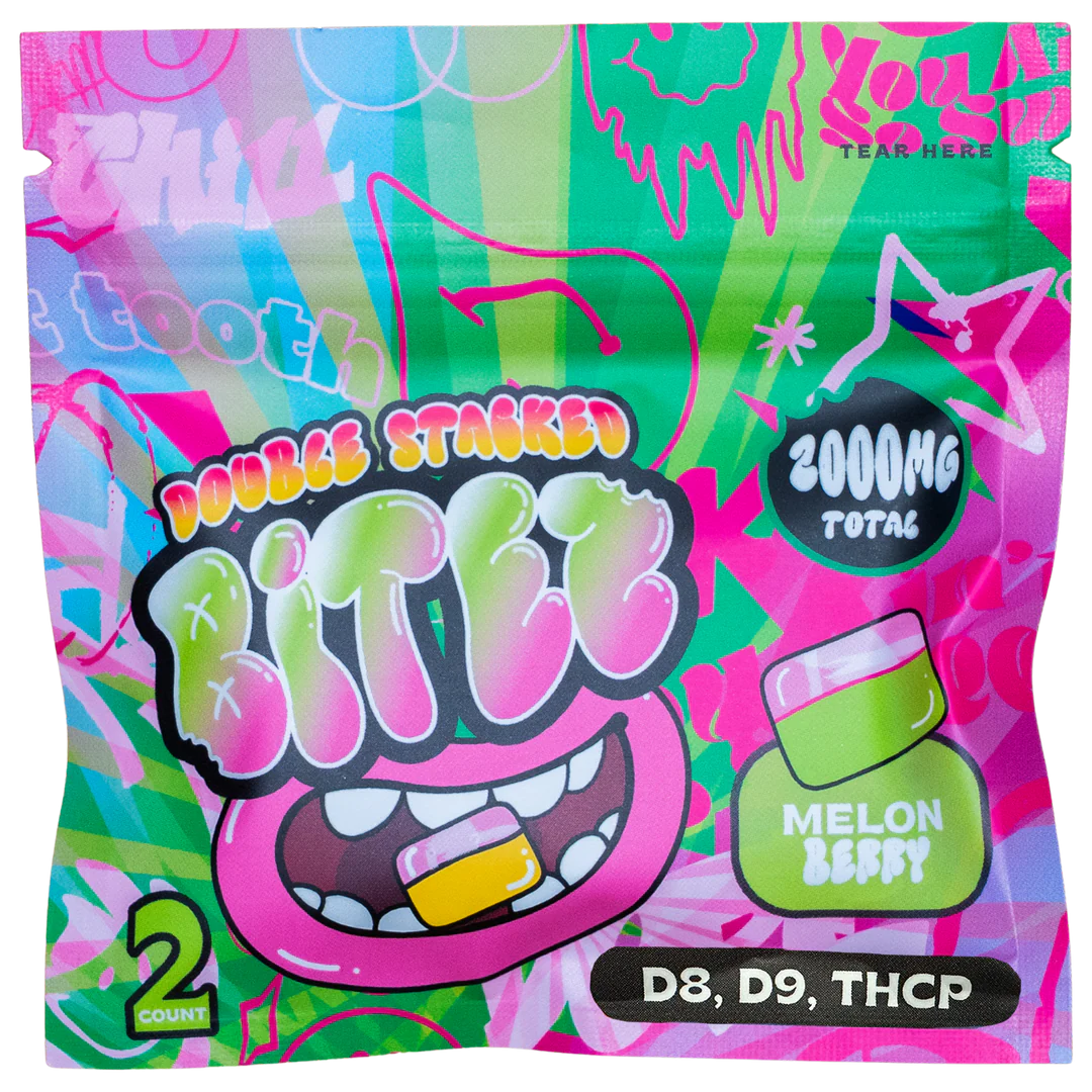 DOUBLE STACKED BITES D9 MELON BERRY GUMY 2000MG