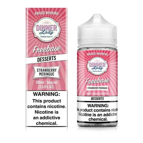 DINNER LADY FREEBASE STRAWBERRY MERINGUE 3MG 100ML
