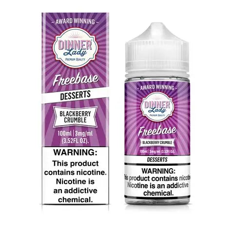 DINNER LADY FREEBASE BLACKBERRY CRUMBLE 3MG 100ML