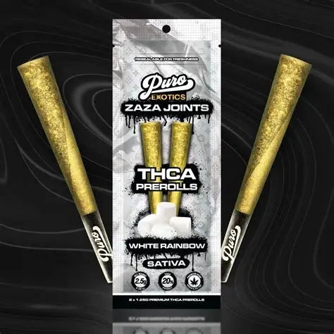PURO ZAZA JOINTS THCA PROLL WHITE RAINBOW SATIVA 1.25GM