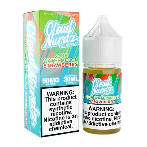CLOUD NURDZ SOUR WTRMLN STWBRY ICED 30ML 50MG