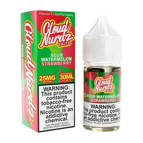 CLOUD NURDZ SOUR WTRMLN STWBRY 30ML 25MG