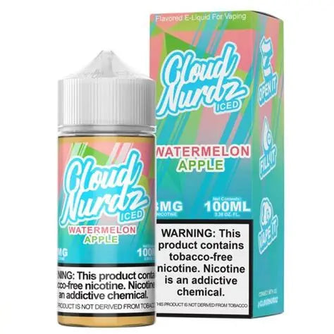 CLOUD NURDZ WTRMLN APPLE ICED 100ML 3MG