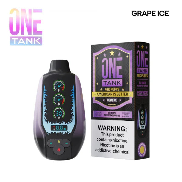 ONE TANK 40K|ONE TANK GRAPE ICE 40K|850077376221|Pack of 5