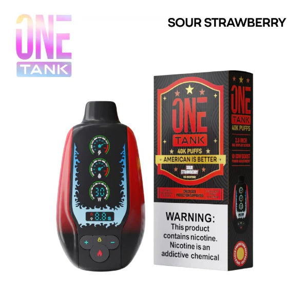 ONE TANK 40K|ONE TANK SOUR STRAWBERRY 40K|850077376368|Pack of 5