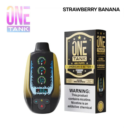 ONE TANK 40K|ONE TANK STRAWBERRY BANANA 40K|850077376382|Pack of 5