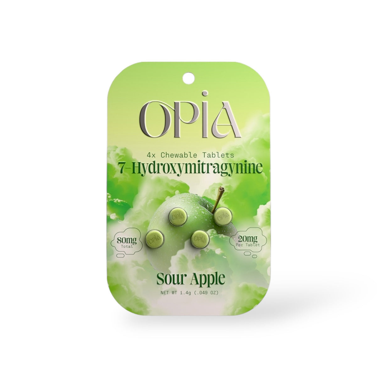 7 HYDROXYMITGRAGYNINE TABLETS SOUR APPLE 4CT