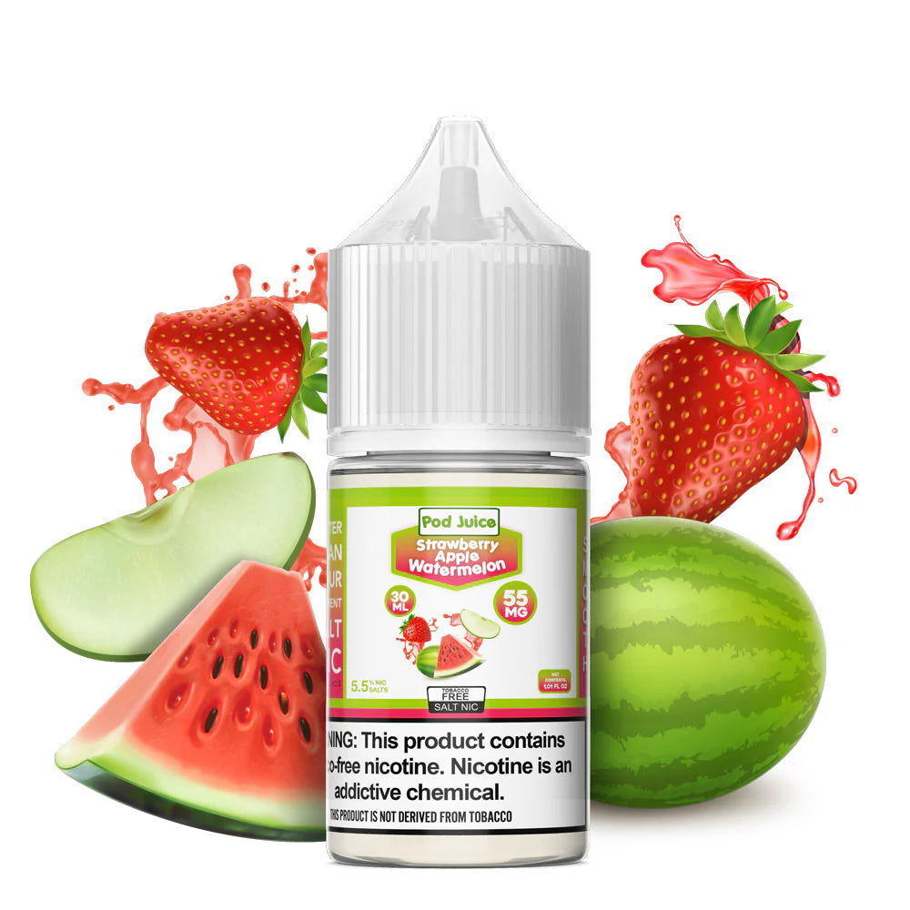 POD JUICE STRWBRY APPLE WTRMLON 55MG 30ML