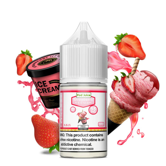 POD JUICE SALT STRAWBERRY ICE CREAM 55MG 30ML