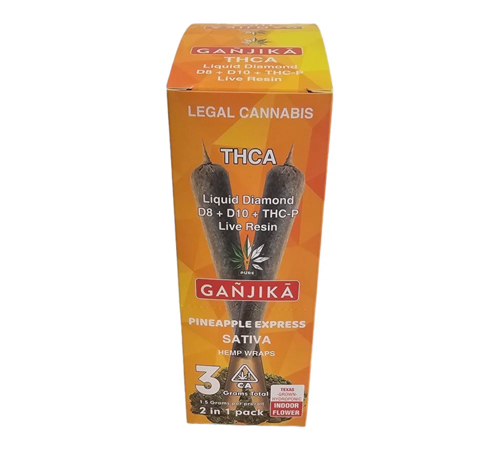 GANJIKA WRAPS PINEAPPLE EXPRESS SATIVA 50CT|168779918114|Pack Of|50