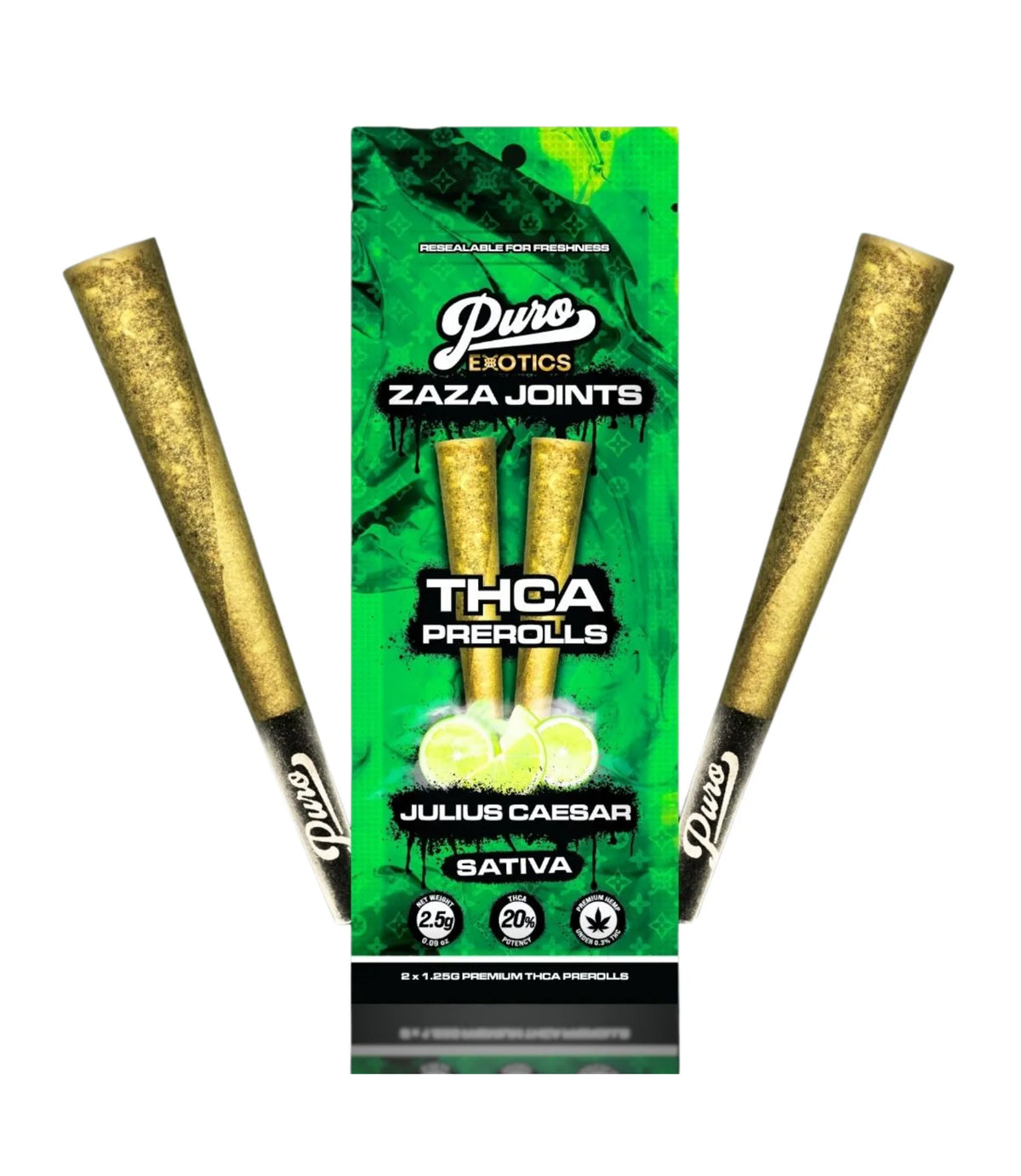PURO ZAZA JOINTS THCA PROLL JULIUS CAESAR SATIVA 1.25GM
