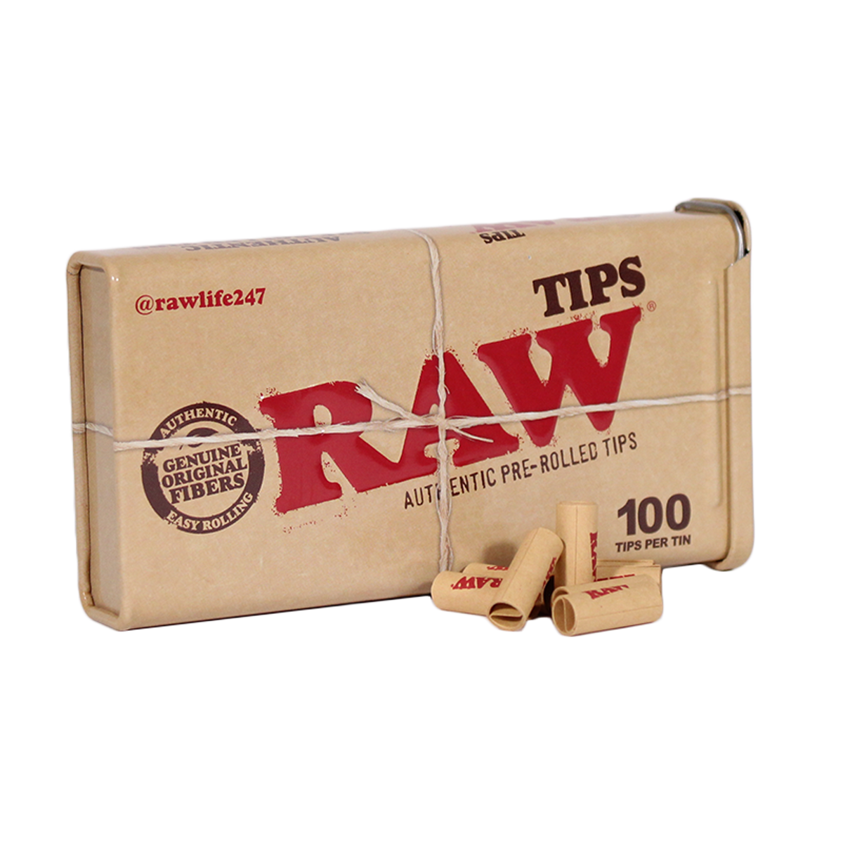 RAW PRE ROLLED TIPS 100CT